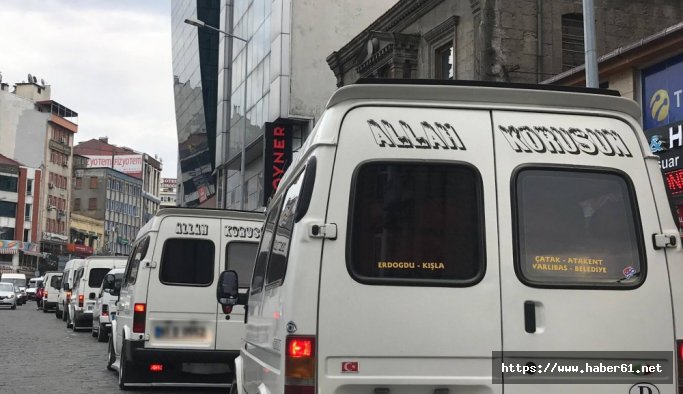 Dolmuşçu esnafı halk otobüslerine kızdı başkana çıktı