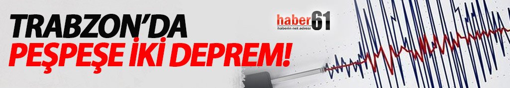 Trabzon'da deprem oldu! 04.03.2018