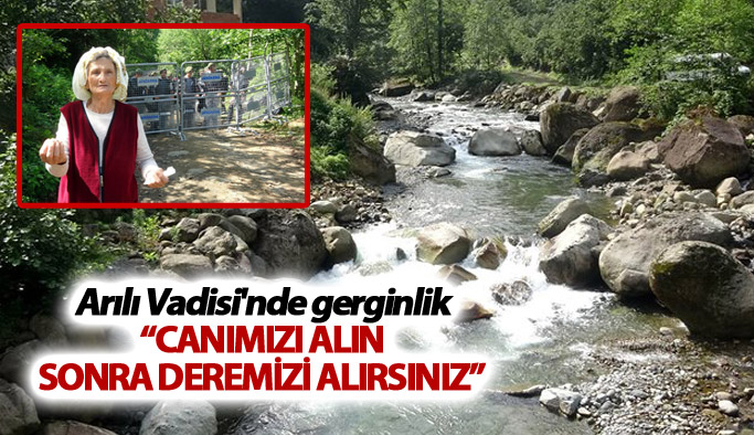 Arılı Vadisi'nde gerginlik 'Canımızı alın, sonra deremizi alırsınız'