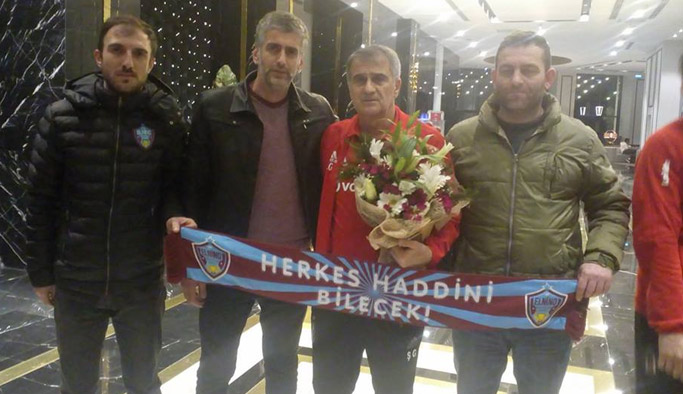 Trabzonsporlu taraftarlar Güneş'in gönlünü aldı
