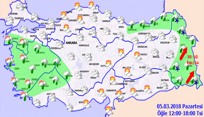 Trabzon'da hava nasıl olacak? 05.03.2018