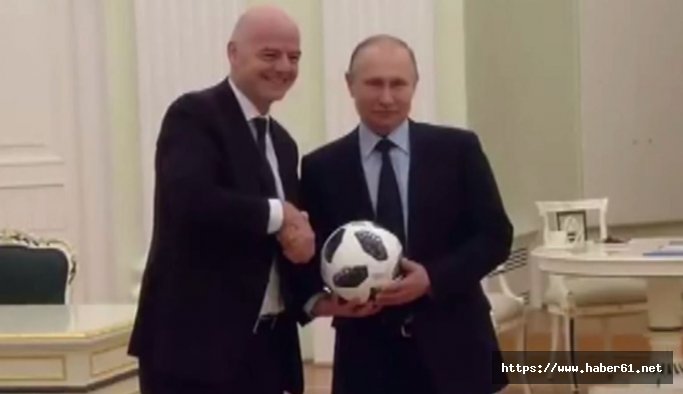 Putin ve Infantino futbol oynadılar