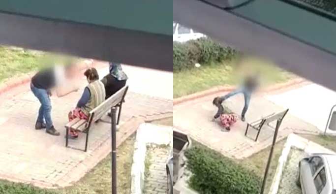 Hapisten çıkan vicdansız adam annesini dövdü: O anlar kamerada...