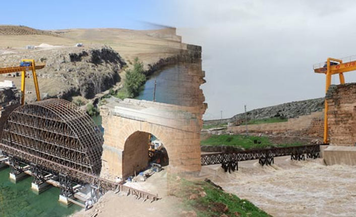 400 tonluk demir iskele yağışa dayanamadı