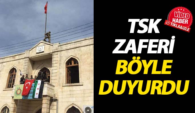 Afrin'de bayrak göndere çekildi