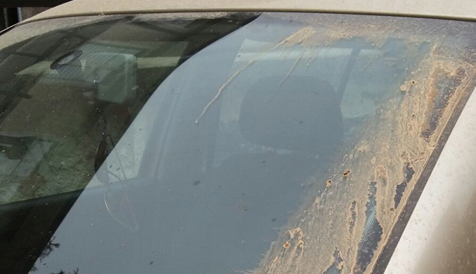 Çamur yağmuru Eskişehirlileri şaşırttı