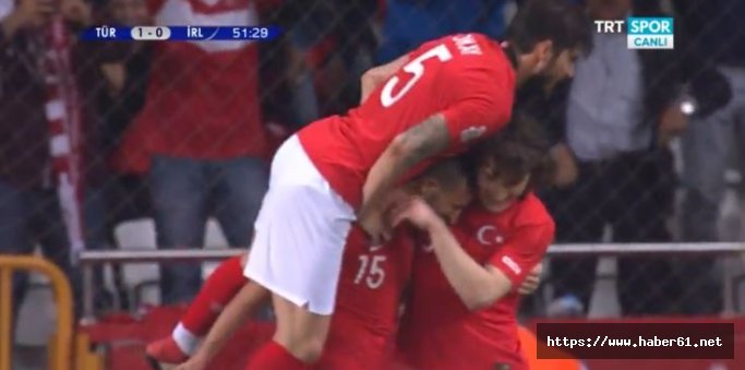 İrlanda maçında Yusuf'un asisti gole dönüştü