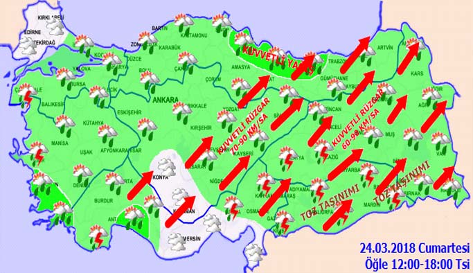 Trabzon'da hava nasıl olacak? 24.03.2018