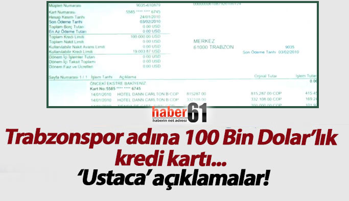Usta'nın açıkladığı kredi kartı ne için kullanılıyor?