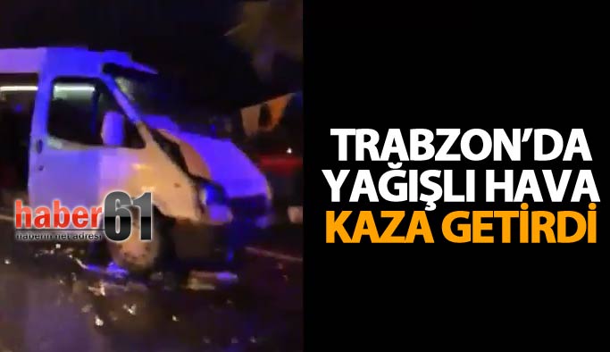 Trabzon'da maddi hasarlı kaza.24.03.2018