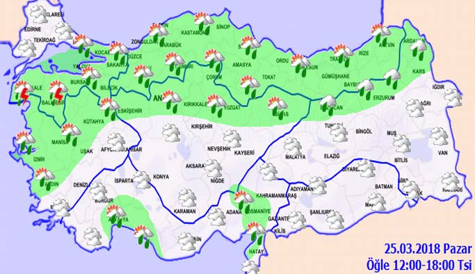 Trabzon'da hava nasıl olacak? 25.03.2018