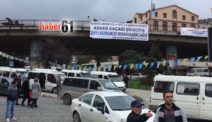 Pankartı asacak duvar bulamadılar