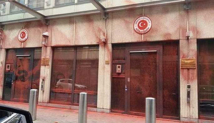 Türkiye'nin Brüksel Büyükelçiliği'ne saldırı