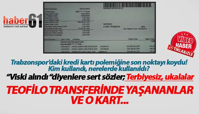 İşte Trabzonspor'daki kredi kartı olayının perde arkası!