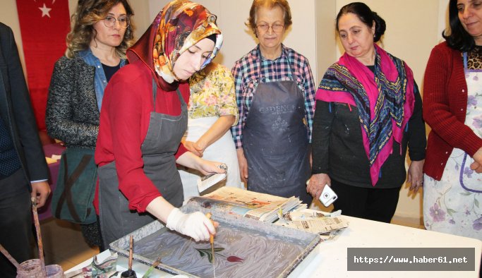 Trabzon Büyükşehir ebru kursu açtı