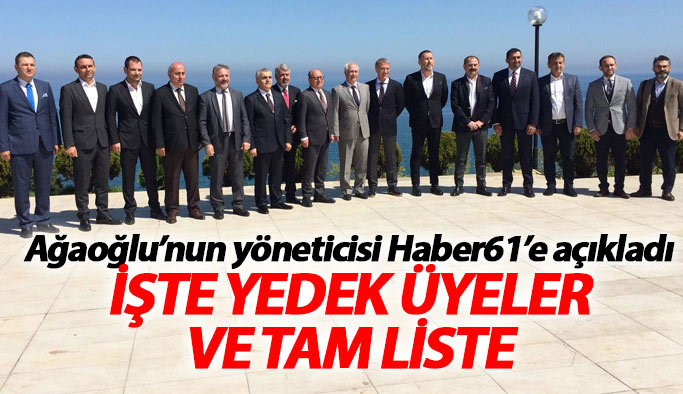 Ağaoğlu'nun yöneticisi Haber61'e açıkladı; Yedek üyeler...