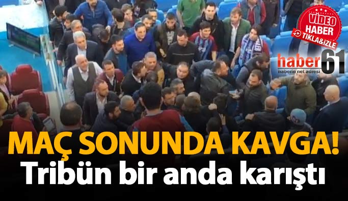 Trabzonspor tribününde kavga çıktı!