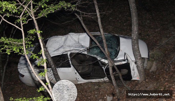 Araç 60 metrelik uçuruma yuvarlandı: 1 ölü 