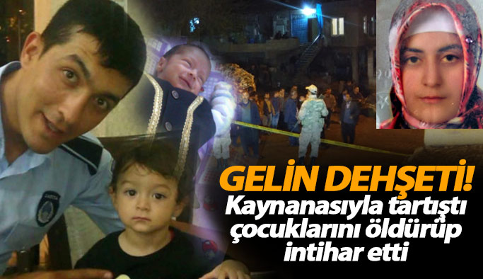 Kaynanasıyla tartıştı, çocuklarını öldürüp intihar etti!
