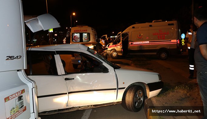 Kamyon ile otomobil çarpıştı: 5 yaralı 