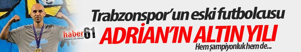 Trabzonspor'un eski futbolcusu Adrian'a ödül!