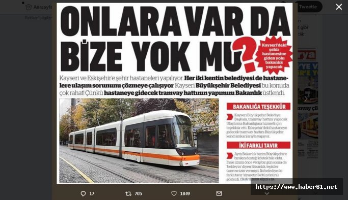 Kayseri ile Eskişehir belediye başkanları arasında twitter atışması 