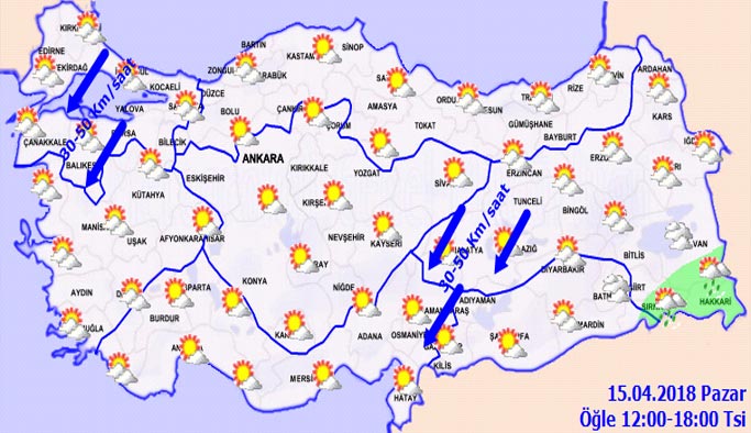 Trabzon'da hava nasıl olacak? 15.04.2018