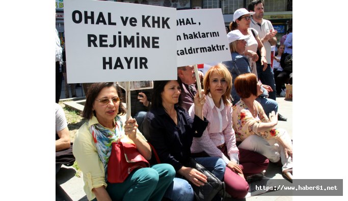 Hatay'da OHAL protestosu