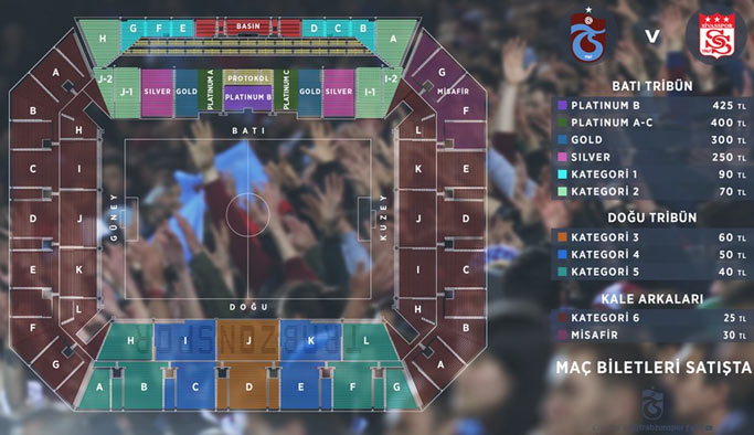 Trabzonspor Sivasspor maçının biletleri satışta