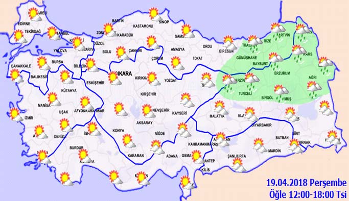 Trabzon'da hava nasıl olacak? 19.04.2018