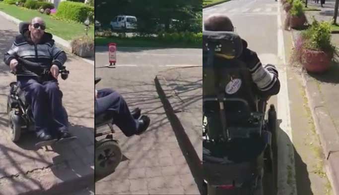 Engelli vatandaşın KTÜ'ye rampa tepkisi