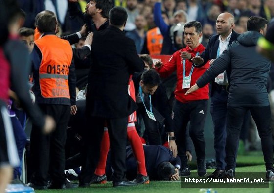 Şenol Güneş'i başından yaralayan taraftar gözaltına alındı