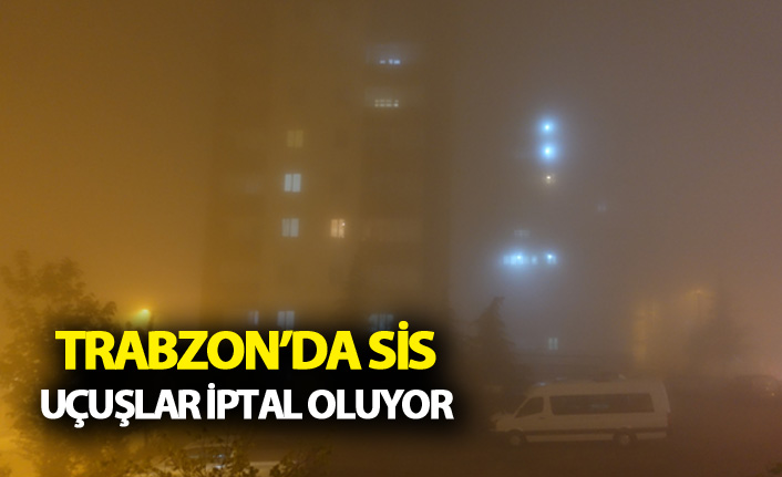 Trabzon'da hava ulaşımına sis engeli
