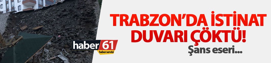 Pelitli Mahallesi'nde bulunan bir sitenin istinat duvarı çöktü.