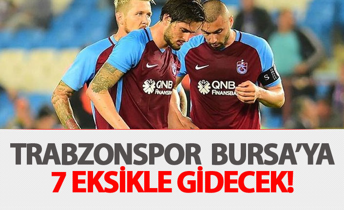 Trabzonspor Bursaspor'a 7 eksikle gidecek