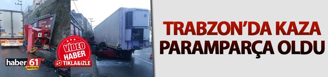 Trabzon'da tır paramparça oldu: 1 yaralı