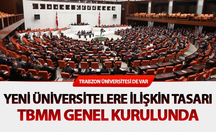Yeni üniversitelere ilişkin tasarı TBMM Genel Kurulunda