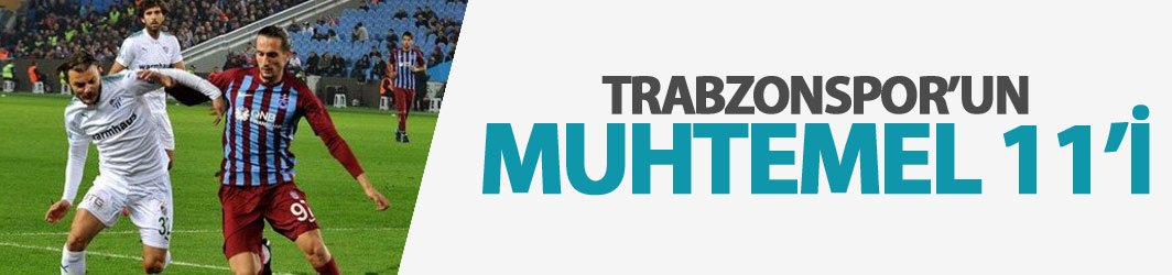 Trabzonspor'un muhtemel Bursa 11'i