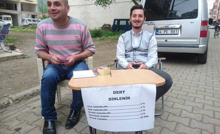 Bu da dert dinleme standı!