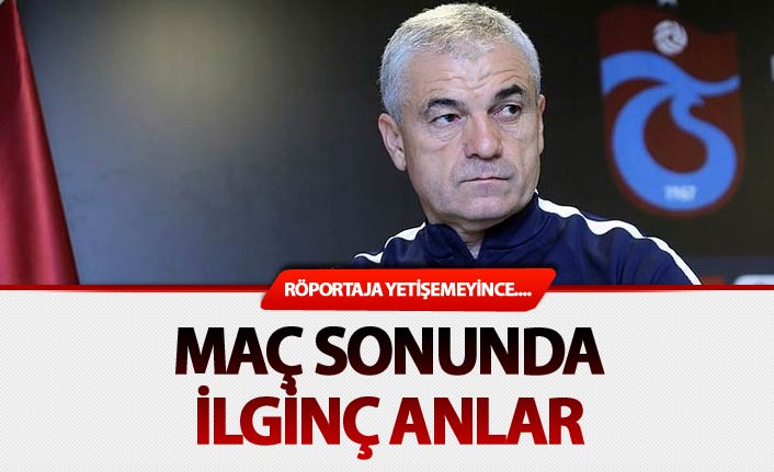 Bursaspor Trabzonspor maçı sonrasında ilginç anlar: Röportaja yetişemeyince....