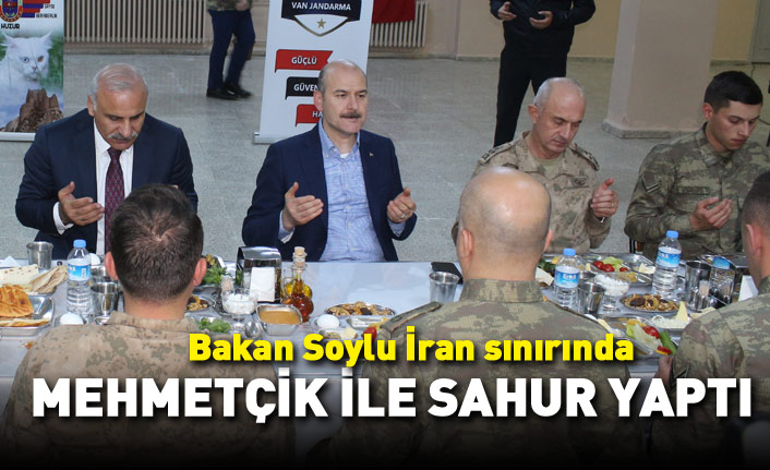 Bakan Soylu sahurda da Mehmetçikin yanında
