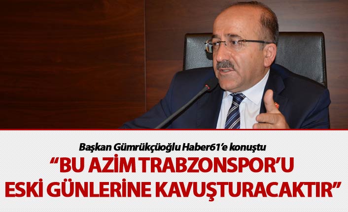 Trabzonspor'un geleceği için umut veren mesaj: “Eski günlere dönecek”
