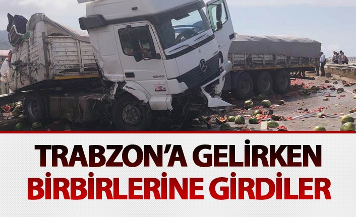 Trabzon'a gelirken birbirlerine girdiler: 1 Yaralı