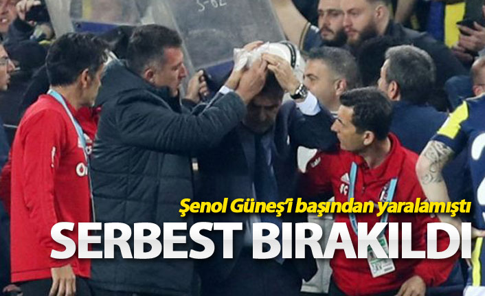 Şenol Güneş'i yaralayan taraftar serbest bırakıldı