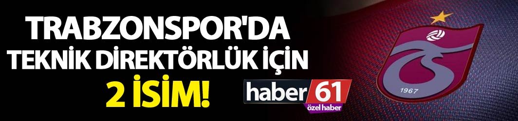 Trabzonspor'da Teknik Direktörlük için 2 isim