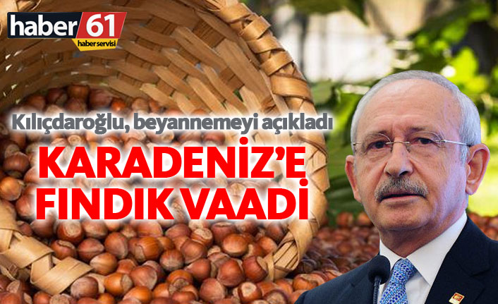 Kılıçdaroğlu'ndan fındık vaadi. 26.05.2018