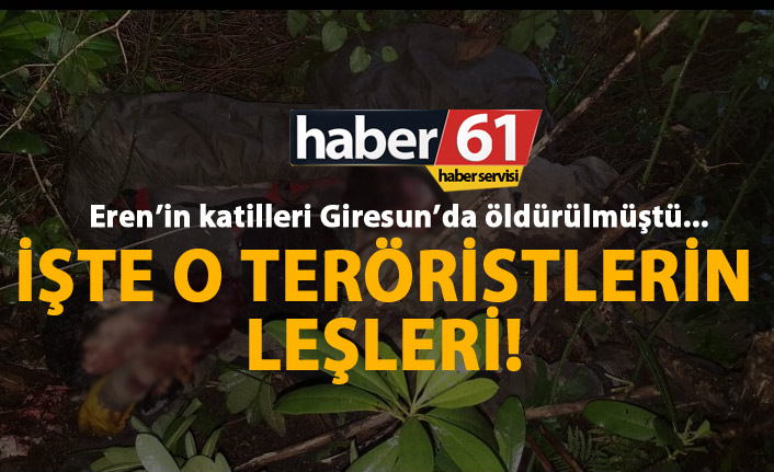 İşte Giresun'da öldürülen teröristlerin leşleri!