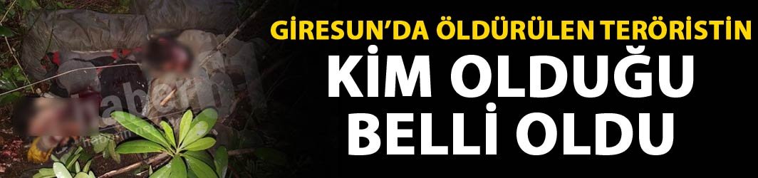 Giresun'da öldürülen teröristin kim olduğu belli oldu: Barış Coşkun