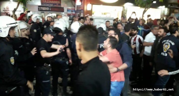 Elazığspor için düzenlenen yürüyüşte gerginlik