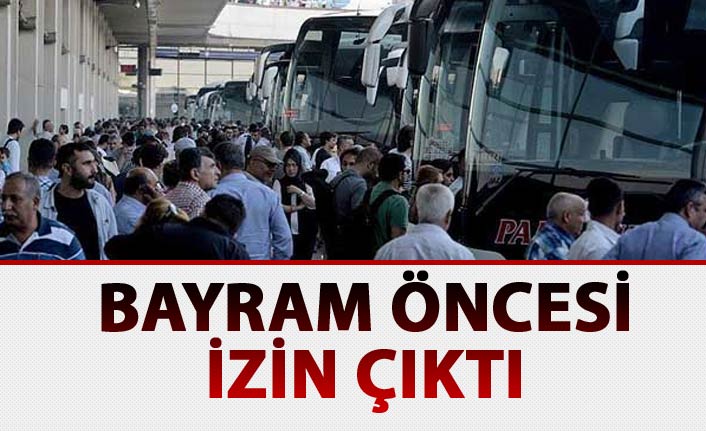 Otobüs firmalarına ek sefer izni çıktı